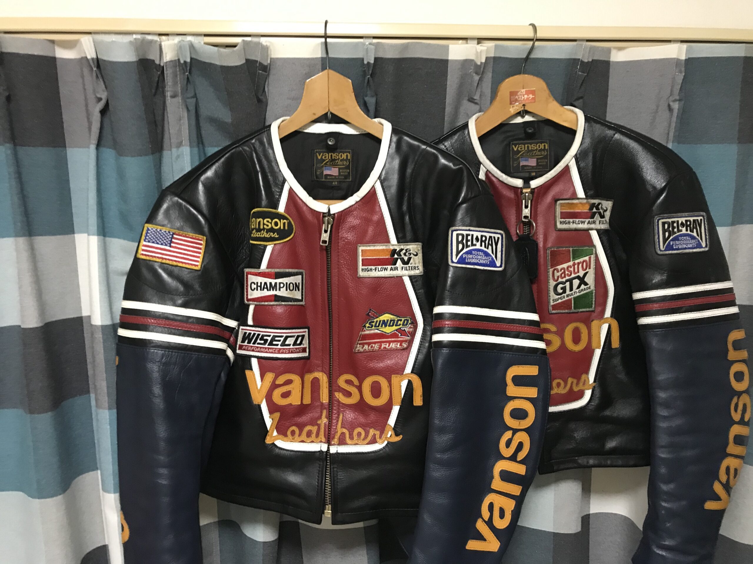 【米国製】VANSON レザー ライダースジャケット 本革 46 ワンスター古着良品teteアウター