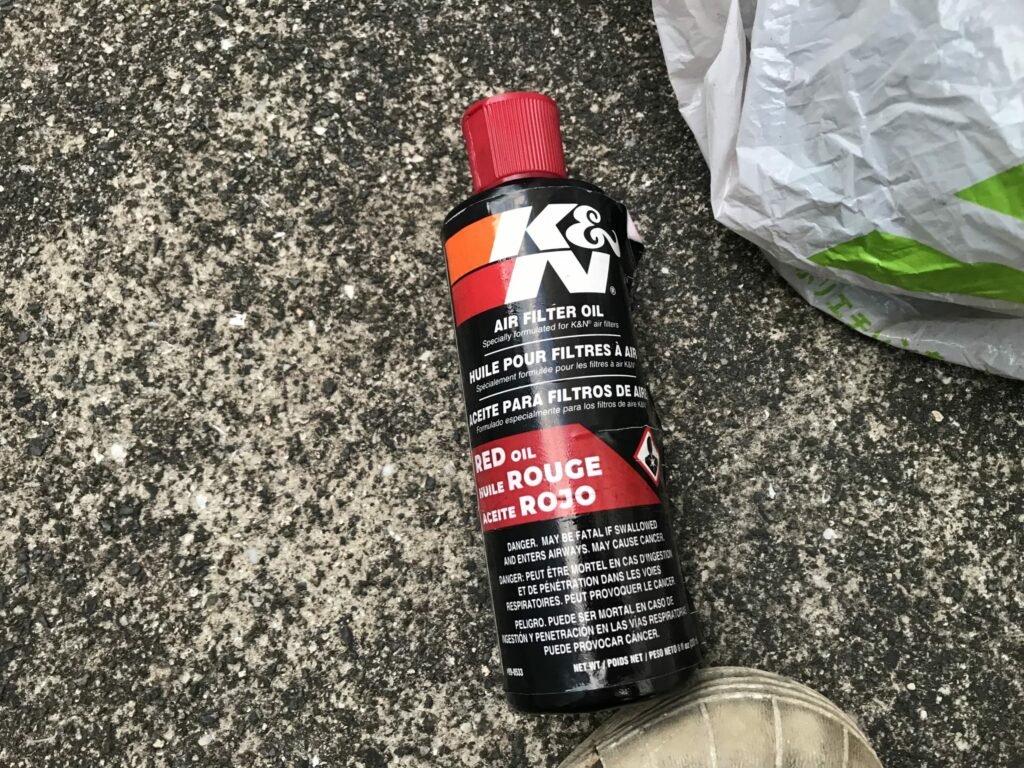 ラムエアにフィルターオイル
