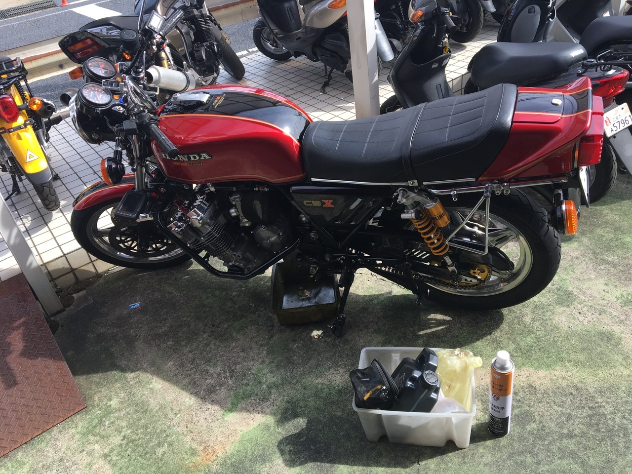 CBX1000のオイル交換